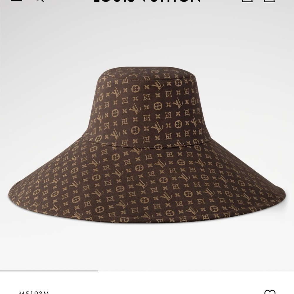 Louis Vuitton Monogram Wide Brim Brown Hat